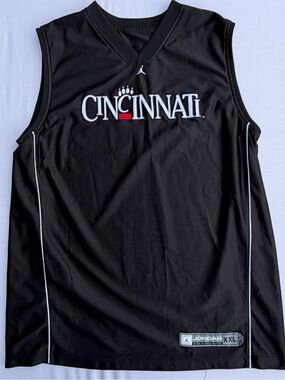 Vintage Jordan Cincinnati Bearcats Reversible Jersey Black White XXL Y2K NCAA